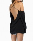Womens-Fashion-Sexy-Back-Crossed-Straps-Halterneck-Off-Shoulder-Loose-Chiffon-Shirts-Blouse-Tops-L-Black-0-0
