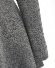 Womens-Grey-Long-Sleeve-Ruffle-Back-Zipper-Blouse-0-1