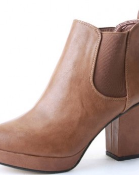 Womens-Heeled-Booties-High-Heels-Block-Shoes-Platform-Chelsea-Ankle-Boots-Size-3-8-0-2