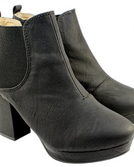 Womens-High-Heel-Chelsea-Suede-Ankle-Boots-Black-0