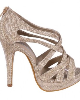 Womens-High-Heel-Strappy-Peep-Toe-Glitter-Shimmer-Platform-Shoes-Gold-6-0