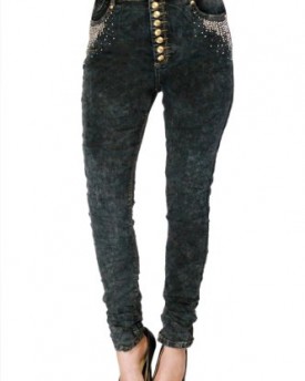 Womens-High-Waist-Studded-Detail-with-Buttoned-Up-Acid-Wash-Jeans-8-0
