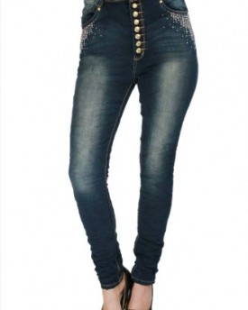 Womens-High-Waist-Studded-Detail-with-Buttoned-Up-Denim-Jeans-10-0