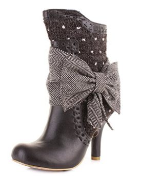 Womens-Irregular-Choice-Rosie-Lea-Black-High-Heel-Heeled-Ladies-Ankle-Boots-SIZE-6-0