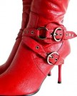Womens-Knee-High-Length-Wide-Calf-Faux-Leather-Stiletto-High-Heels-Boots-Buckles-Shoes-Ladies-Red-Size-UK-3-0-1