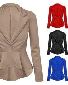 Womens-Ladies-Crop-Frill-Shift-Slim-Fit-Fitted-Peplum-Blazer-Jacket-Coat-UK-8-14-ML-UK-1214-Beige-0
