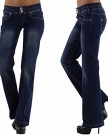 Womens-Ladies-Denim-stretch-Jeans-Bootcut-Dark-Blue-wash-Sizes-UK-8-10-12-14-Tag-XL-fits-UK14-waist-33-34-inches-835-86-cm-0