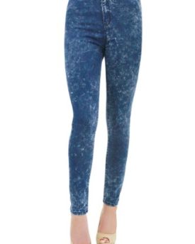 Womens-Ladies-High-Waist-Jegging-Jeans-Blue-Acid-wash-Skinny-Slim-Fit-Jegging-Jeans-Extra-Small-0