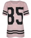 Womens-Ladies-Oversized-Baggy-American-Baseball-Jersey-No-85-Printed-T-Shirt-Top-0-1