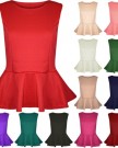 Womens-Ladies-Plain-Stretchy-Sleeveless-Round-Neck-Flared-Frill-Party-Peplum-Top-0-0