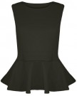 Womens-Ladies-Plain-Stretchy-Sleeveless-Round-Neck-Flared-Frill-Party-Peplum-Top-0-1