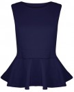 Womens-Ladies-Plain-Stretchy-Sleeveless-Round-Neck-Flared-Frill-Party-Peplum-Top-0-5