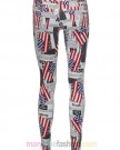 Womens-Ladies-Skinny-Slim-Fit-American-Flag-Newspaper-Printed-Denim-Jeans-UK-6-8-10-12-14-0-1