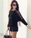Womens-Ladies-Stylish-Sexy-Hot-Loose-Batwing-Dolman-Lace-Blouses-Top-T-shirt-Batwing-Style-Long-Sleeves-Loose-Style-LUK-10-12-black-0-1