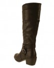Womens-MANFIELD-Black-Leather-Look-Cuban-Heel-Knee-High-Riding-Boots-3-0-1