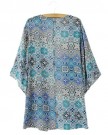Womens-Minium-Blue-Pattern-Printed-Loose-Batwing-Sleeve-Chiffon-Kimono-Cardigan-Coat-Blouse-Shirts-Tops-0-1