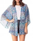 Womens-Minium-Blue-Pattern-Printed-Loose-Batwing-Sleeve-Chiffon-Kimono-Cardigan-Coat-Blouse-Shirts-Tops-0