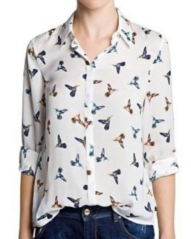 Womens-New-Style-Spring-Summer-Elegant-Fashion-Birds-Printed-Long-Sleeve-Turn-down-Collar-Chiffon-Shirt-Blouse-Top-0