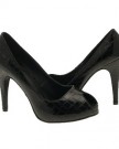 Womens-Patent-Croc-Peeptoe-High-Heels-Ladies-Platform-Party-Shoes-Black-Size-UK-7-0-1