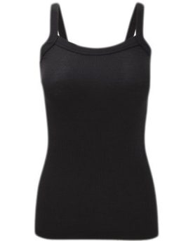 Womens-Plain-Ribbed-Vest-Tops-Ladies-Strappy-Long-Stretch-Rib-Top-Casual-T-Shirt-UK-12-14-ML-BLACK-0