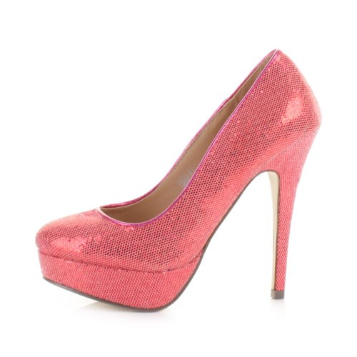 Womens Platform High Heel Glitter Party Shoes SIZE 7 - Image 7