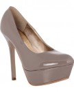 Womens-Platform-Patent-Peep-Toe-Slim-Block-High-Heel-Stiletto-Pumps-Court-Shoes-Taupe-slim-heel4-0-0