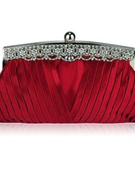Womens-Pleated-Satin-Bridal-Evening-Crystal-Decoration-Party-Clutch-Purse-Handbag-Red-Pleated-Crystal-Purse-0