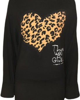 Womens-Plus-Size-Leopard-Animal-Heart-Print-Ladies-Batwing-Sleeve-Top-Black-20-22-0