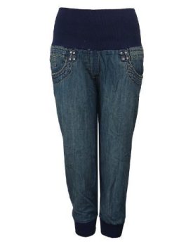 Womens-Plus-Size-Three-Quarter-Harem-Jeans-Blue-Denim-Ladies-New-Size-16-26-0