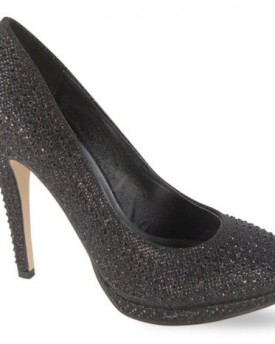 Womens-Round-Toe-Diamante-Wedding-Platform-Court-Shoe-Ladies-Prom-Glitter-High-Heel-Stiletto-Shoe-Black-Size-4-UK-0