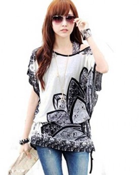 Womens-Sexy-Off-Shoulder-Batwing-Sleeve-Blouse-Printed-Oversize-Loose-Top-Shirt-With-Belt-15-Styles-378-0