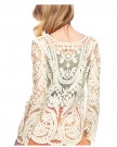 Womens-Sexy-Semi-Sheer-Sleeve-Embroidery-Floral-Lace-Crochet-Top-Blouse-Tee-UK-10-12-Cream-0-0