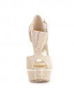 Womens-Silver-High-Heel-Platform-Glitter-Mesh-Shoe-SIZE-4-0-2