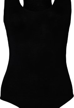 Womens-Sleeveless-Racer-Back-Ladies-Stretch-Bodysuit-Leotard-Vest-Top-Black-8-10-0