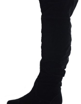 Womens-Slouch-Ladies-Flat-Heel-Winter-Biker-Riding-Style-Calf-Knee-High-Boots-Size-3-8-0