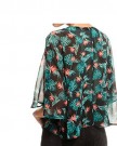 Womens-Summer-Floral-Pattern-Batwing-Sleeve-Short-Chiffon-Kimono-Cardigan-Coat-Blouse-Shirts-Tops-Shawl-L-Green-0-0