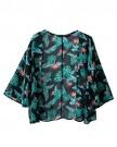 Womens-Summer-Floral-Pattern-Batwing-Sleeve-Short-Chiffon-Kimono-Cardigan-Coat-Blouse-Shirts-Tops-Shawl-L-Green-0-2