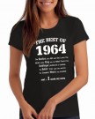 Womens-The-Best-of-1964-50th-Birthday-T-Shirt-Gift-100-Soft-Cotton-B-XL-0