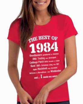 Womens-The-Best-of-1984-30th-Birthday-T-Shirt-Gift-100-Soft-Cotton-Re-L-0