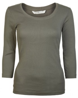 Womens-Tops-Ladies-34-Crop-Sleeve-Cotton-T-Shirts-Exclusively-By-Brody-Co-Plain-Basics-Sizes-8-16-L-14-khaki-0