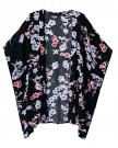 Womens-Vintage-Retro-Floral-Pattern-Print-Batwing-Sleeve-Cotton-Shirt-Tops-Loose-Kimono-Jacket-Cardigan-Coat-L-Black-0-0