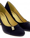 Womens-Wedding-Shoes-Diamante-Satin-Bridesmaid-Kitten-Heels-Court-Shoes-Navy-Blue-UK-6-0-2