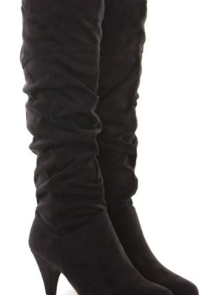 Womens-Winter-Ladies-Slouch-Low-Medium-Midi-High-Heel-Calf-Knee-Boots-Size-3-8-0