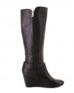 Womens-Xti-27276-Black-Wedge-heel-Knee-High-Ladies-Smart-Leather-Look-Boots-SIZE-5-0-2