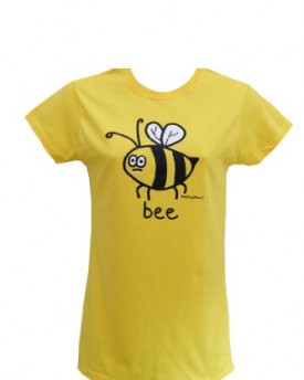 Womens-fitted-buzzy-Bee-yellow-Tshirt-XXL-Sz-16-0