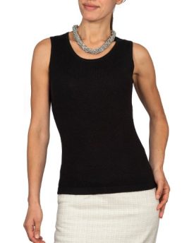 Wool-Overs-Womens-Cashmere-Merino-Smart-Sleeveless-Tank-Top-Black-Medium-0