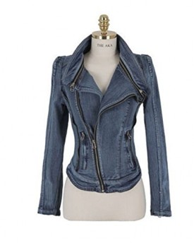 YABEIQIN-Fashion-Womens-Slim-Long-Sleeved-Oblique-Zipper-Denim-Jean-Jacket-Coats-S8-0