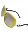 Yellow-Plastic-Full-Frame-Oversized-Lens-Sunglasses-Eyeglasses-for-Lady-0
