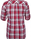 Yoursclothing-Plus-Size-Womens-Checked-Shirt-With-Pleating-And-Lace-Trim-Size-20-Red-0-2