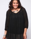 Yoursclothing-Plus-Size-Womens-Chiffon-Blouse-With-Pleat-Detail-Size-18-Black-0-0